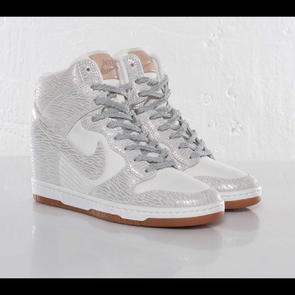 Nike dunk sky hi platform wedge sneakers